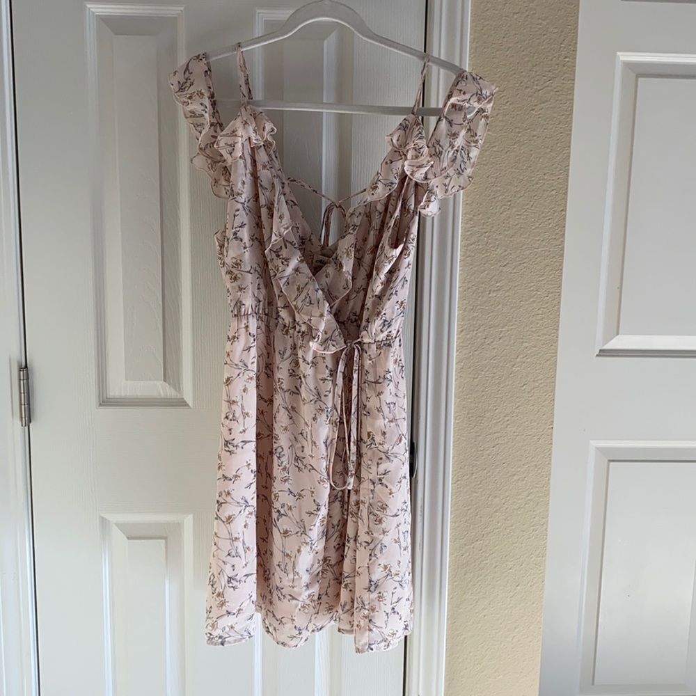 Irene’s Story blush floral dress.